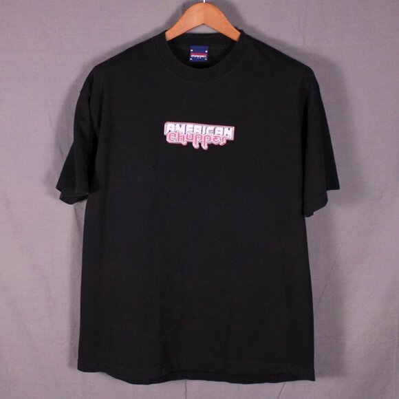 Vintage American Chopper Fire Bike Tee XL Black Y2K Firefighter Maltese Cross - Picture 2 of 10